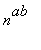 n^ab