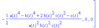 matrix([[-(diff(a(t),`$`(t,2))*b(t)*c(t)+diff(b(t),...