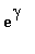 exp(gamma)