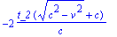 -2*t_2*(sqrt(c^2-v^2)+c)/c