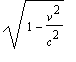 sqrt(1-v^2/(c^2))