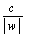 c/abs(w)