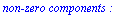 `non-zero components :`