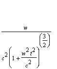 w/(c^2*(1+w^2*t^2/(c^2))^(3/2))