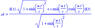 s4 := (d(x)*sqrt(1+sinh(w*t/c)^2)+c*sinh(w*t/c)*cos...