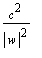 c^2/(abs(w)^2)