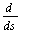 d/ds
