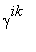 gamma^ik