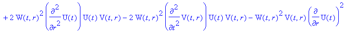 ` G33` = -1/4*(-2*diff(W(t,r),`$`(t,2))*U(t)*V(t,r)...