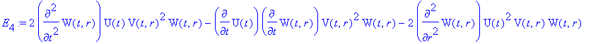 E[4] := 2*diff(W(t,r),`$`(t,2))*U(t)*V(t,r)^2*W(t,r...