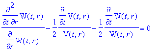 diff(W(t,r),r,t)/diff(W(t,r),r)-1/2*diff(V(t,r),t)/...