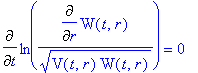 Diff(ln(Diff(W(t,r),r)/(sqrt(V(t,r)*W(t,r)))),t) = ...