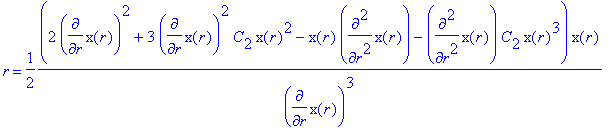 r = 1/2*(2*diff(x(r),r)^2+3*diff(x(r),r)^2*C[2]*x(r...