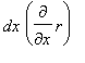 dx*diff(r,x)