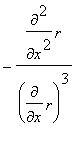 -diff(r,`$`(x,2))/(diff(r,x)^3)