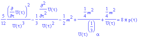 5/12*diff(U(tau),tau)^2/(U(tau)^3)-1/3*diff(U(tau),...