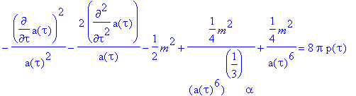 -diff(a(tau),tau)^2/(a(tau)^2)-2*diff(a(tau),`$`(ta...