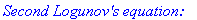 `Second Logunov's equation:`
