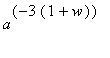 a^(-3*(1+w))