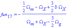 fun[17] := -(1/2*Omega[m]-Omega[X]+3/2*delta*Omega[...