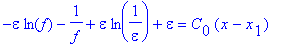 -epsilon*ln(f)-1/f+epsilon*ln(1/epsilon)+epsilon = C[0]*(x-x[1])