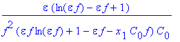 epsilon/f^2*(ln(epsilon*f)-epsilon*f+1)/(epsilon*f*ln(epsilon*f)+1-epsilon*f-x[1]*C[0]*f)/C[0]