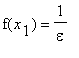 f(x[1]) = 1/epsilon