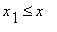 x[1] <= x