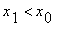 x[1] < x[0]