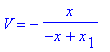 V = -x/(-x+x[1])