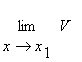 limit(V,x = x[1])