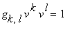 g[k,l]*v^k*v^l = 1