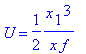 U = 1/2*1/x*x[1]^3/f