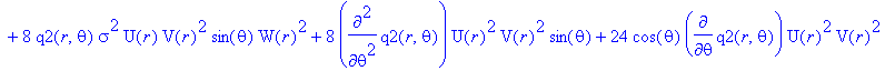 e59 := 4*q2(r,theta)*diff(U(r),r)^2*V(r)*sin(theta)*W(r)^2-8*q2(r,theta)*diff(U(r),`$`(r,2))*U(r)*V(r)*sin(theta)*W(r)^2+4*q2(r,theta)*diff(U(r),r)*diff(V(r),r)*U(r)*sin(theta)*W(r)^2+16*q2(r,theta)*di...