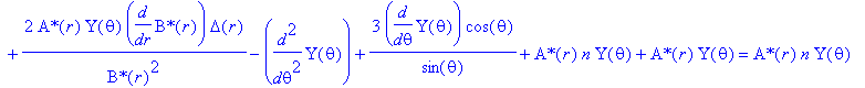 e86 := -`A*`(r)*Upsilon(theta)*r/`B*`(r)*diff(Delta(r),`$`(r,2))-3*`A*`(r)/Xi(r)*Upsilon(theta)*r/`B*`(r)*diff(Delta(r),r)*diff(Xi(r),r)-3*`A*`(r)*Upsilon(theta)/`B*`(r)*diff(Delta(r),r)-4*`A*`(r)/Xi(r...