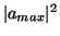 $ \vert a_{max}\vert^2$