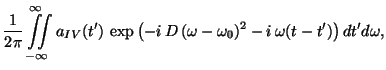 $\displaystyle \frac{1}{{2\pi }}\iint\limits _{-\infty
