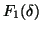 $ F_1(\delta)$