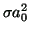 $ \sigma a_0^2$
