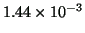 $ 1.44\times 10^{-3}$