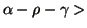 $ \alpha-\rho-\gamma>$