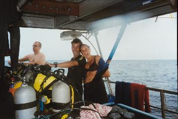 Exitement after diving!