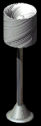 Chrome floor lamp