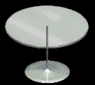 Chrome and glass table