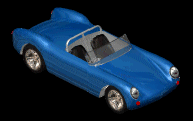 Blue porsche speedster