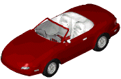 Red Mazda sports car