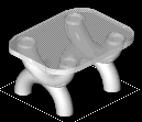 Designer white glass table