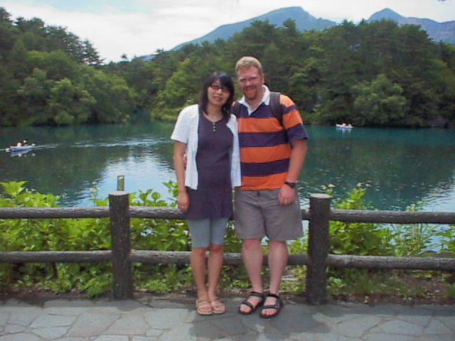 The happy couple at Goshikinuma