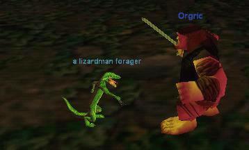 Orgric kill lizards n take their stuff!