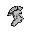 soldier, (with typical crested helmet)